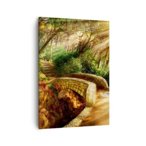 Obraz na plátne - Priamo z mostíka v rozprávkovom lese - 50x70 cm