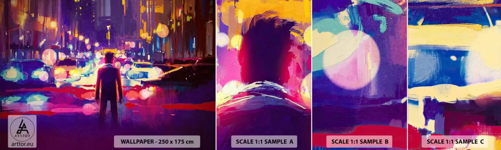 Vzorka Fototapeta Standard Eco - Ponorený do svetla - Mesto, Muž, New York - 100x30 cm