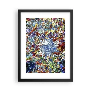 Plagát v čiernom ráme - Vitráž s kvapkami - 30x40 cm