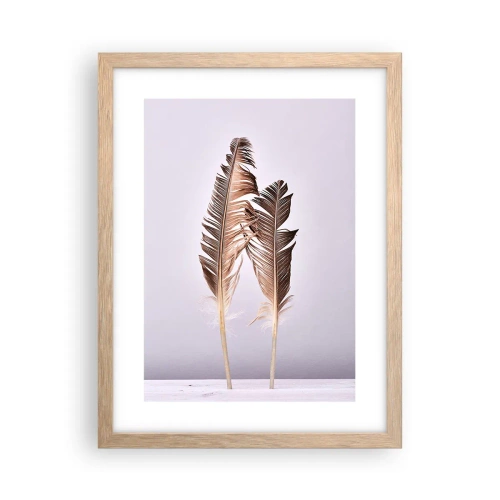 Plagát v ráme zo svetlého duba - Proti ničote - 30x40 cm