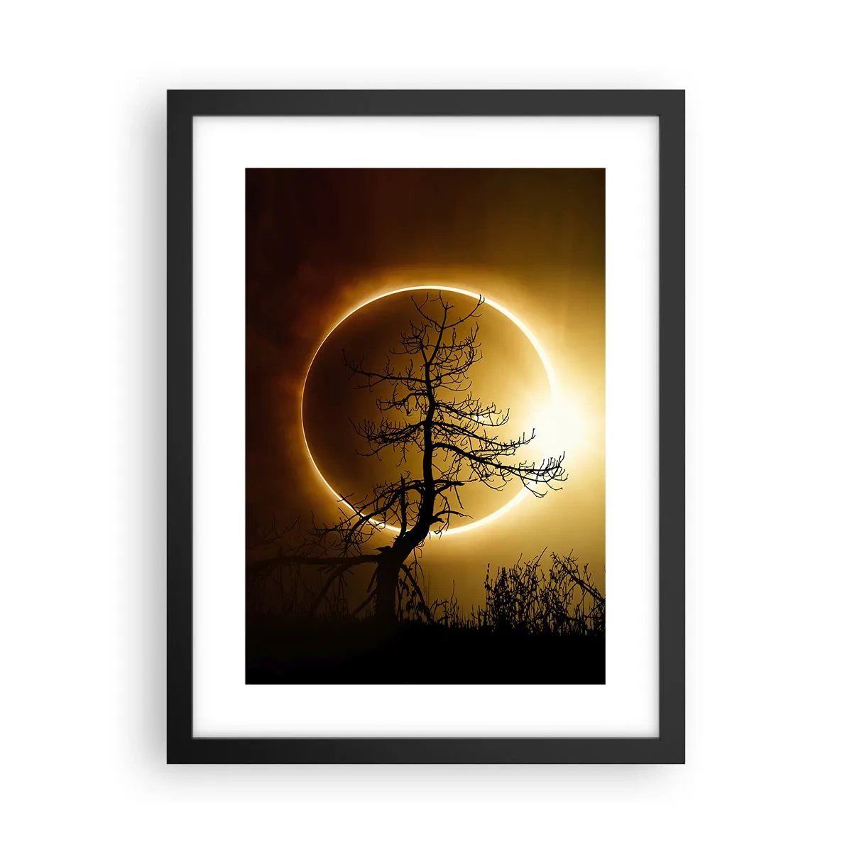 Plagát v čiernom ráme - Úplné zatmenie - 30x40 cm