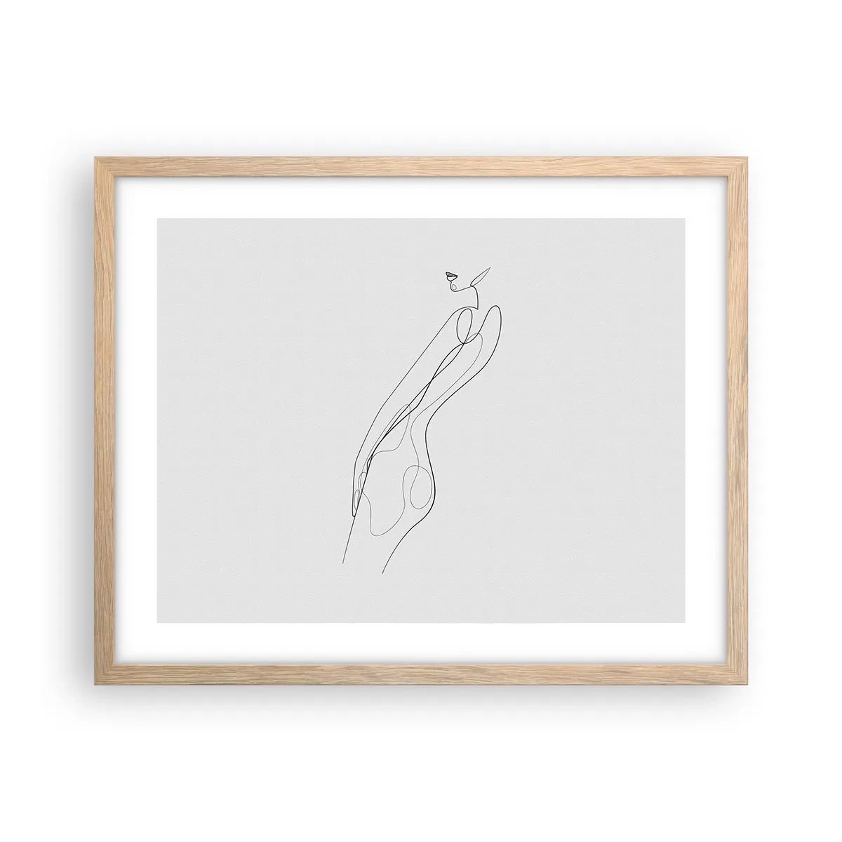 Plagát v ráme zo svetlého duba - Iba sľub - 50x40 cm