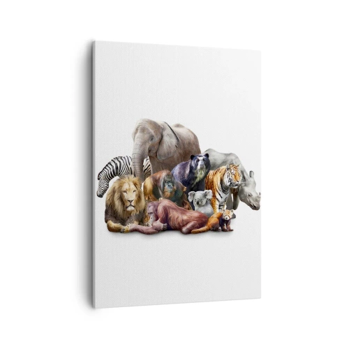 Obraz na plátne - Africká rodinná fotografia - 50x70 cm
