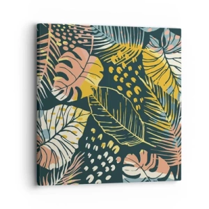 Obraz na plátne - Listová fantázia - 30x30 cm