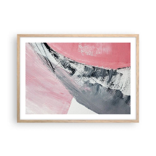 Plagát v ráme zo svetlého duba - Zladená kompozícia - 70x50 cm