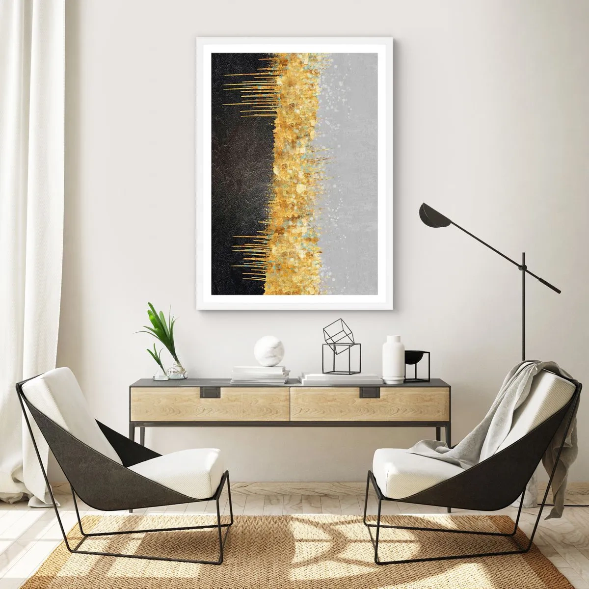 Plagát v bielom ráme - Dovnútra a nahor - 61x91 cm