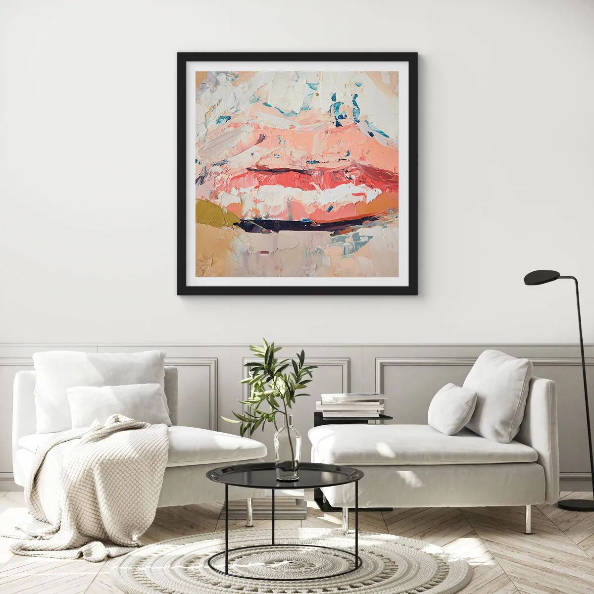 Plagát v čiernom ráme - Prebúdza zmysly - 50x50 cm