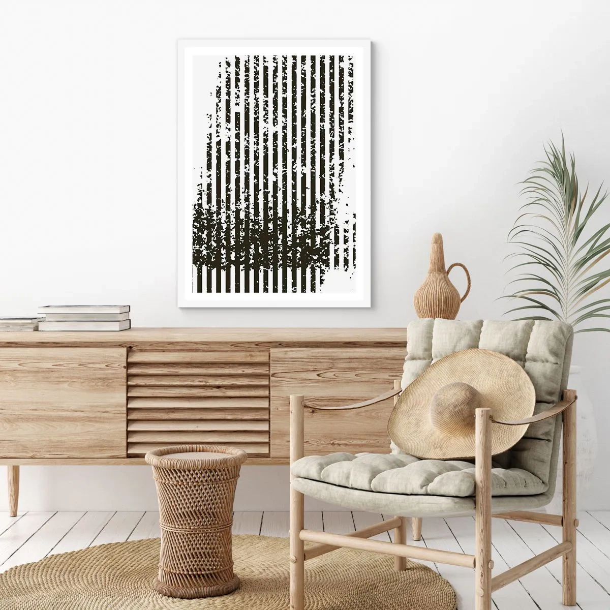 Plagát v bielom ráme - Rytmus a šum - 40x50 cm