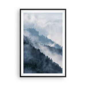Plagát v čiernom ráme - Horská mystika - 61x91 cm