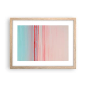Plagát v ráme zo svetlého duba - Abstrakcia za úsvitu - 40x30 cm