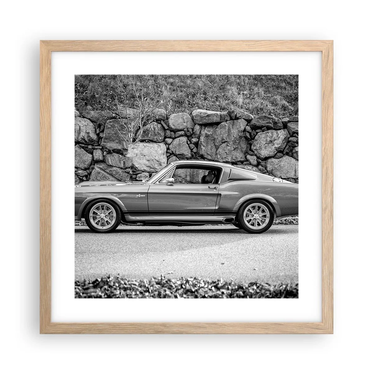 Plagát v ráme zo svetlého duba - Legenda 60. rokov - 40x40 cm