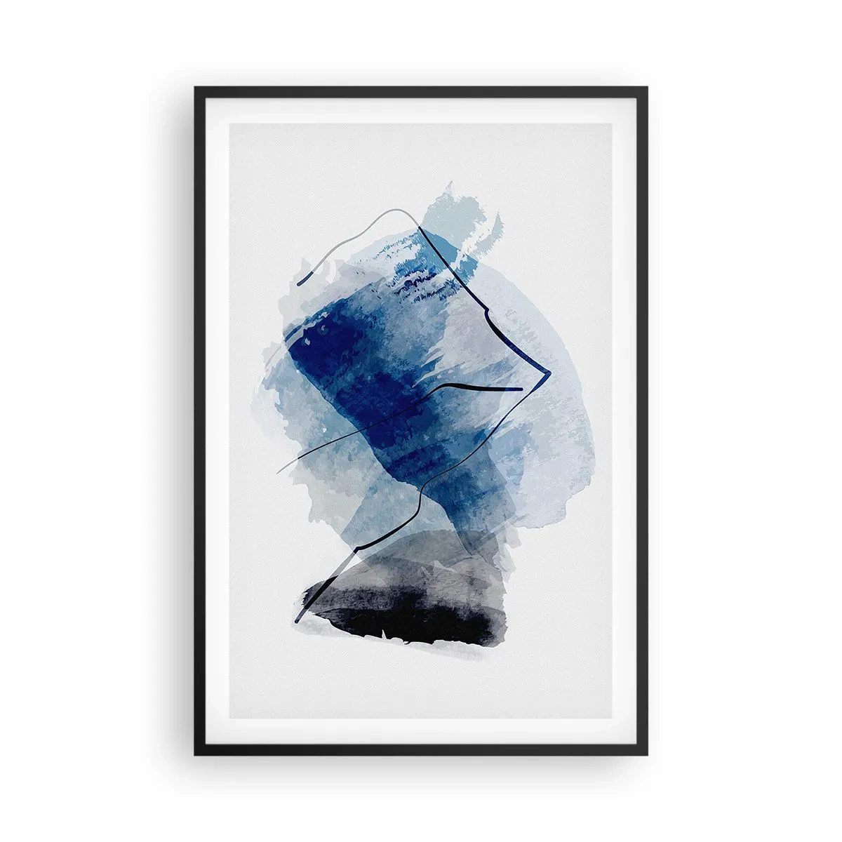 Plagát v čiernom ráme - Ľadová hora - 61x91 cm