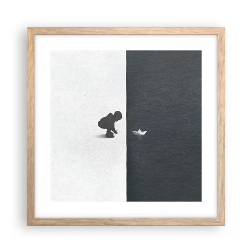 Plagát v ráme zo svetlého duba - Veľká výprava - 40x40 cm