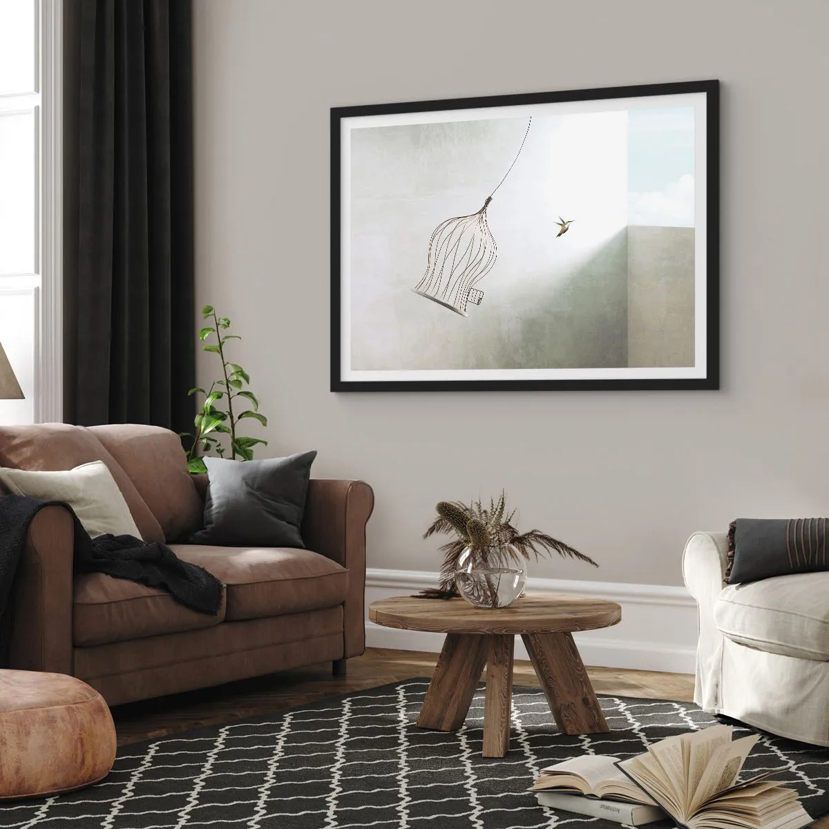 Plagát v čiernom ráme - Vo svojom živle - 100x70 cm