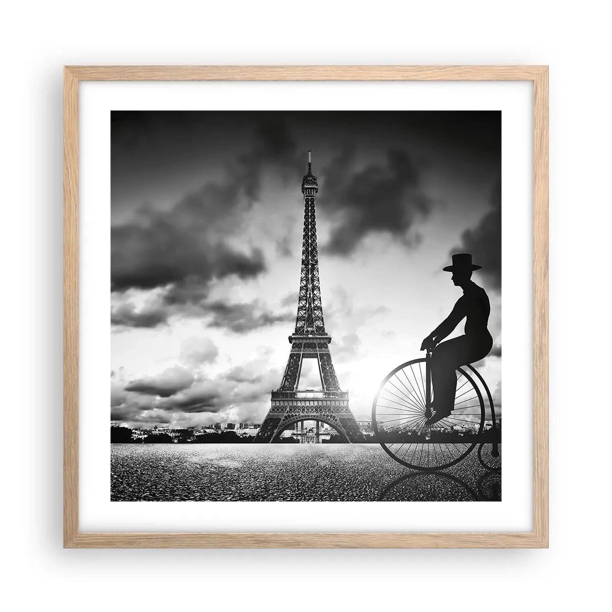 Plagát v ráme zo svetlého duba - Túžba po Belle Epoque - 50x50 cm