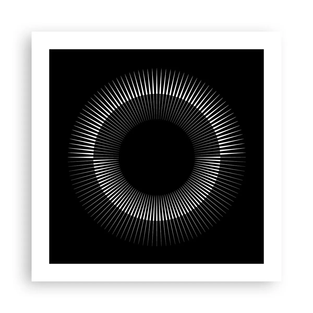 Plagát - Čierne slnko - 50x50 cm