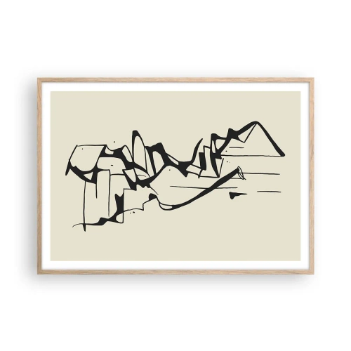 Plagát v ráme zo svetlého duba - Možná krajina - 100x70 cm