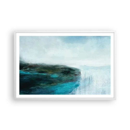 Plagát v bielom ráme - Námorná abstrakcia - 91x61 cm