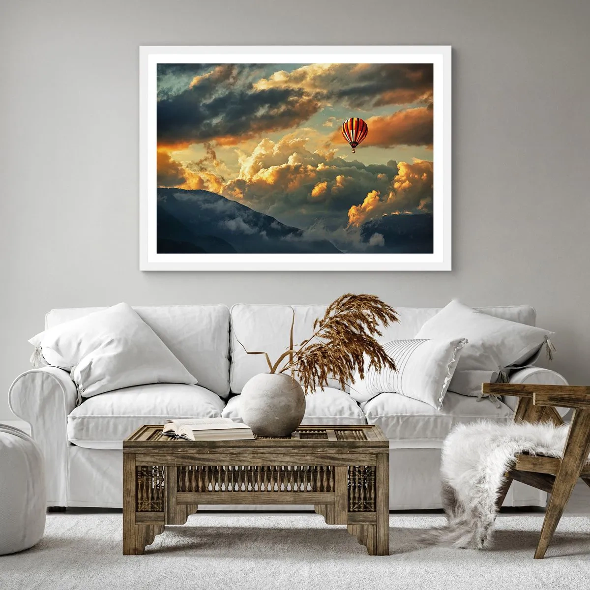 Plagát v bielom ráme - Letím, lebo chcem - 60x60 cm