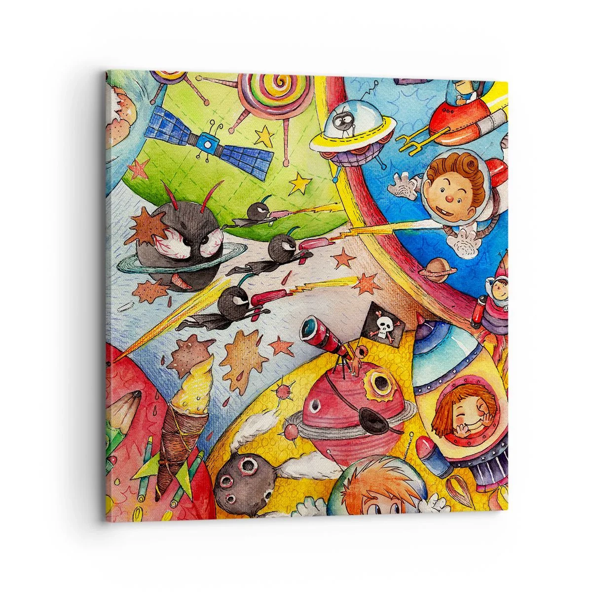 Obraz na plátne - Veľké vesmírne dobrodružstvo - 70x70 cm