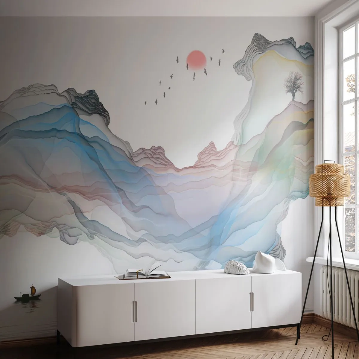 Fototapeta Premium Canvas - Ku krištáľovým horám - Abstrakcia, Fantázia, Krajina - 250x175 cm