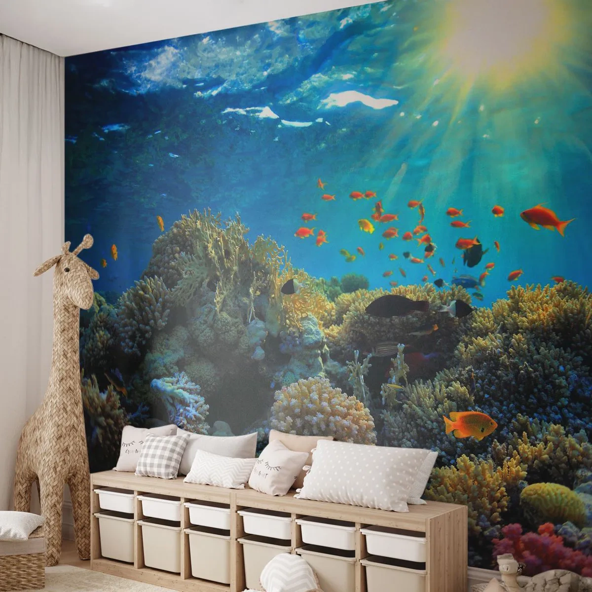 Fototapeta Premium Canvas - Podvodné poklady - koralový útes, oceán, Námorná - 250x175 cm