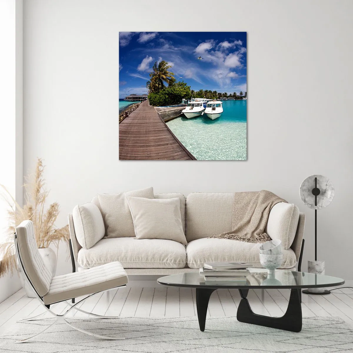 Obraz na skle - A predsa raj existuje - 60x60 cm