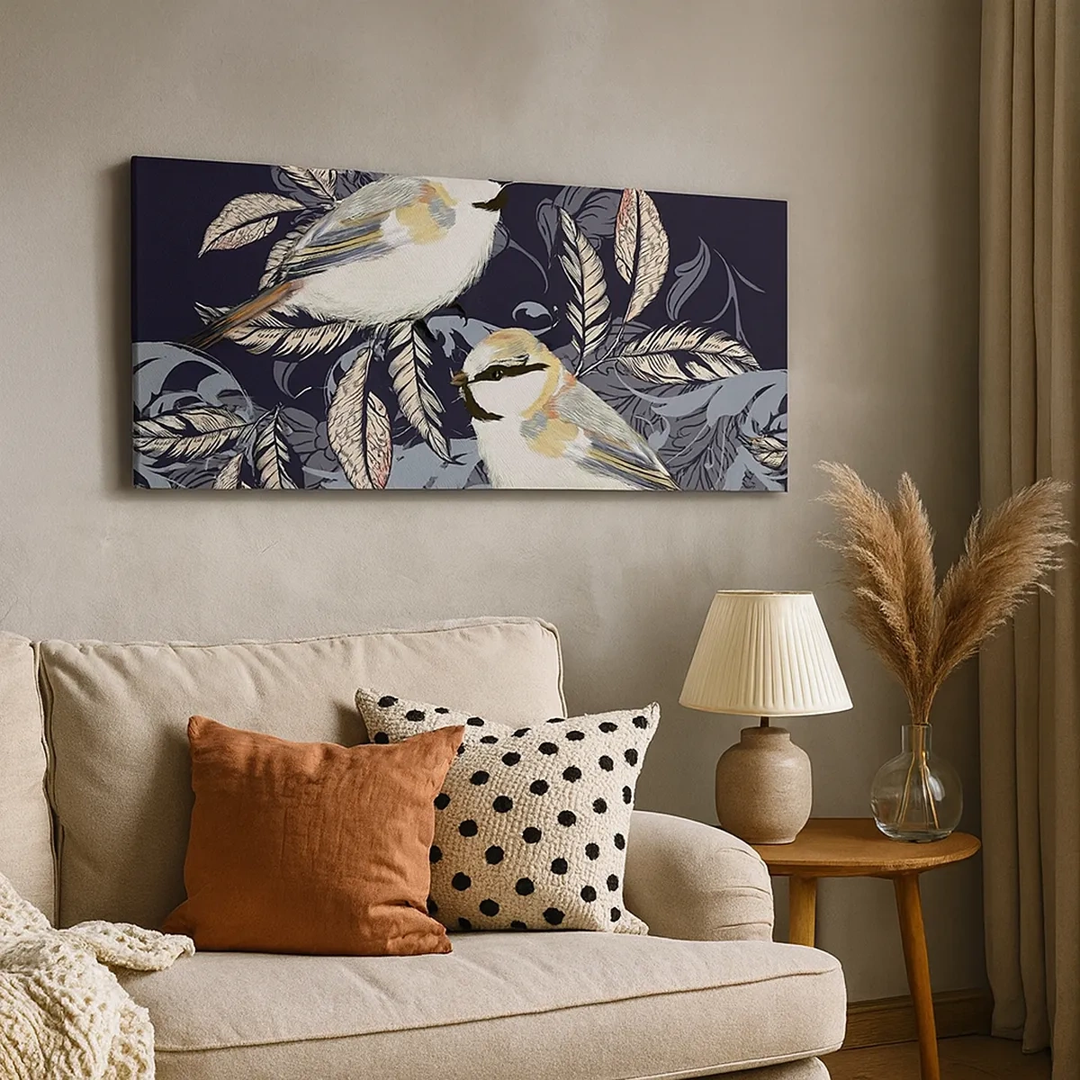 Obraz na plátne - Žltomodrá pieseň - 30x30 cm