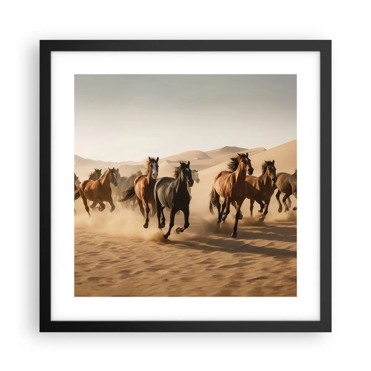 Plagát v čiernom ráme - Voľné ako vietor - 40x40 cm