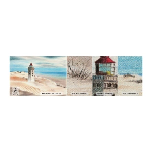 Vzorka fototapety Premium Sand - Vždy hľadí na more - Maják, Pláž, More - 100x30 cm