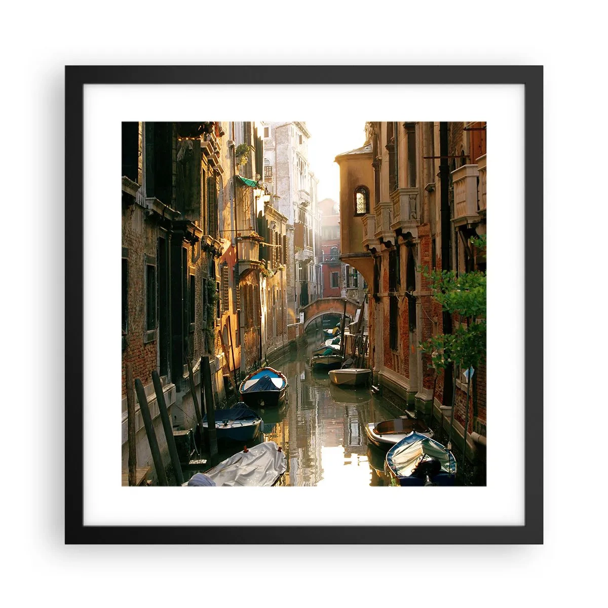 Plagát v čiernom ráme - V benátskom zákutí - 40x40 cm