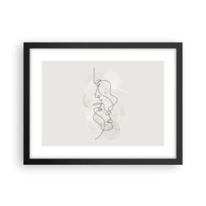 Plagát v čiernom ráme - Zamotaní v objatí - 40x30 cm