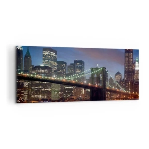 Obraz na plátne - Rozjarená noc - 100x40 cm
