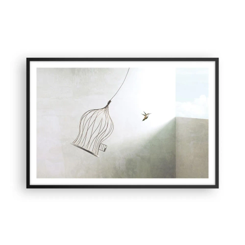 Plagát v čiernom ráme - Vo svojom živle - 91x61 cm