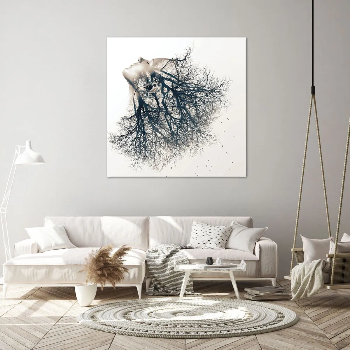 Obraz na plátne - Očarená šepotom stromu - 70x70 cm