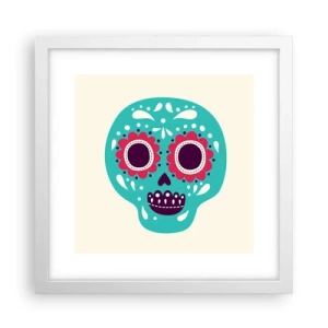 Plagát v bielom ráme - Život – zábava až do smrti - 30x30 cm