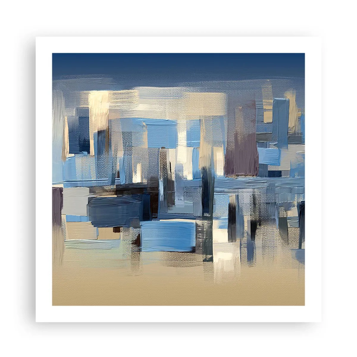 Plagát - Modrá konštrukcia - 60x60 cm