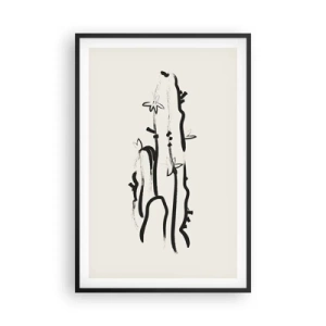 Plagát v čiernom ráme - Kvitnúca bylina - 61x91 cm