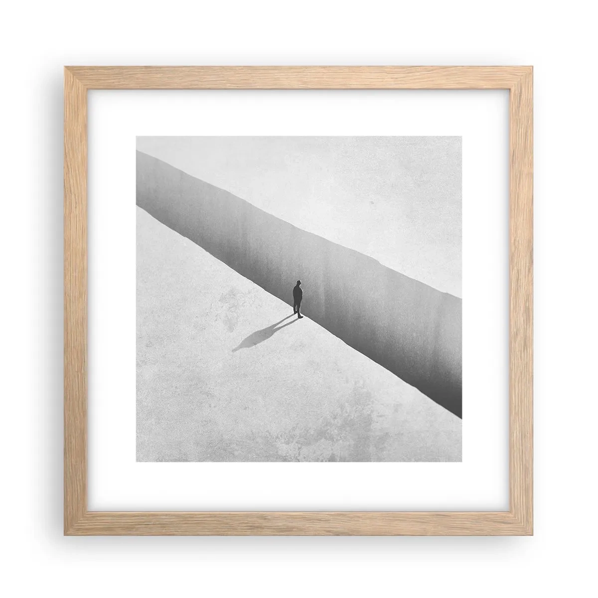 Plagát v ráme zo svetlého duba - Jasný cieľ - 30x30 cm