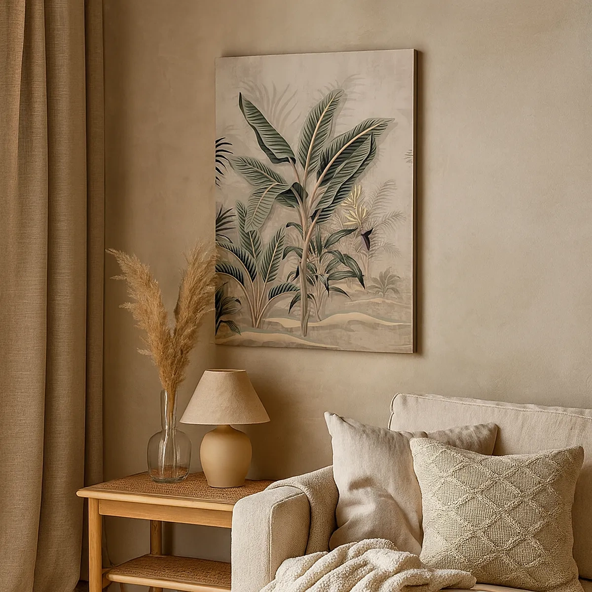 Obraz na plátne - Rytina v koloniálnom štýle - 50x70 cm