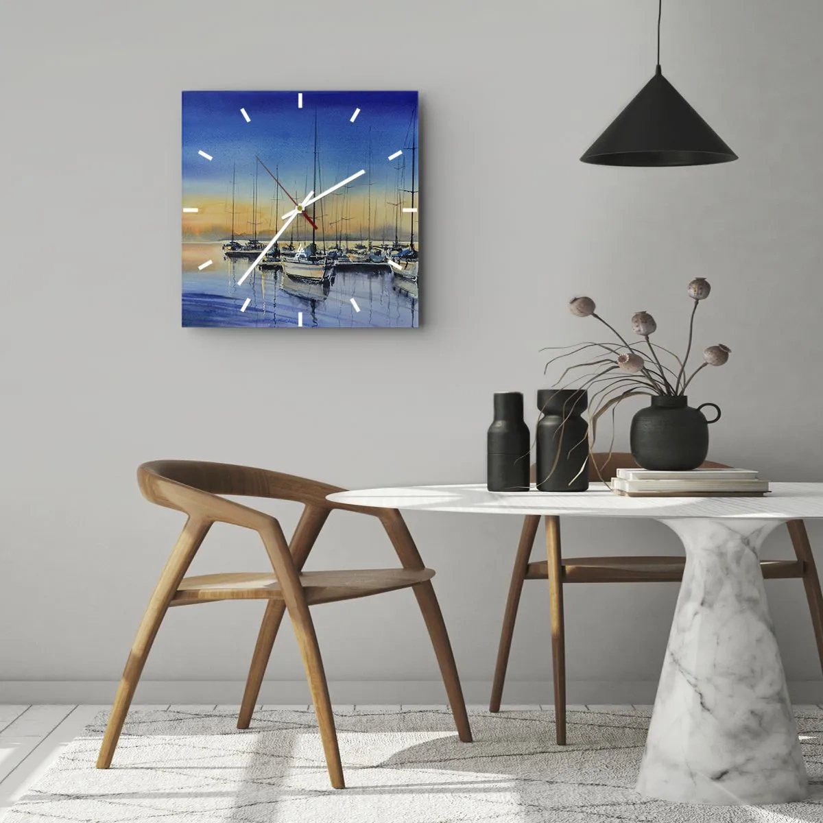 Nástenné hodiny - Koniec dobrého dňa - 40x40 cm