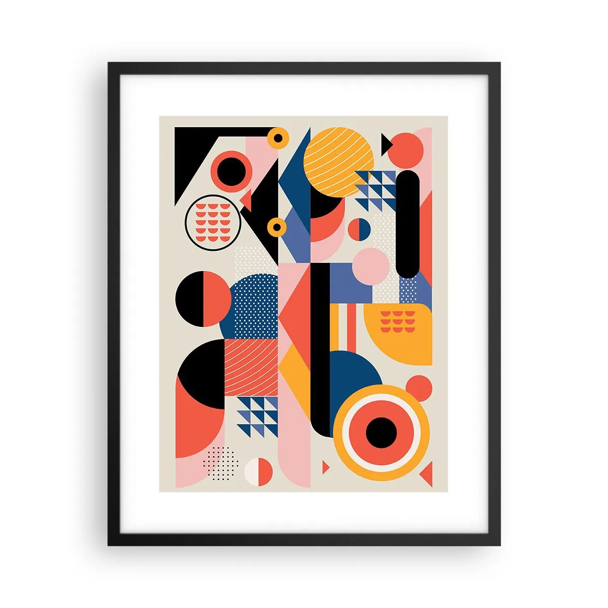 Plagát v čiernom ráme - Kompozícia: poďme sa hrať - 40x50 cm