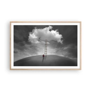 Plagát v ráme zo svetlého duba - Všetko je možné - 91x61 cm