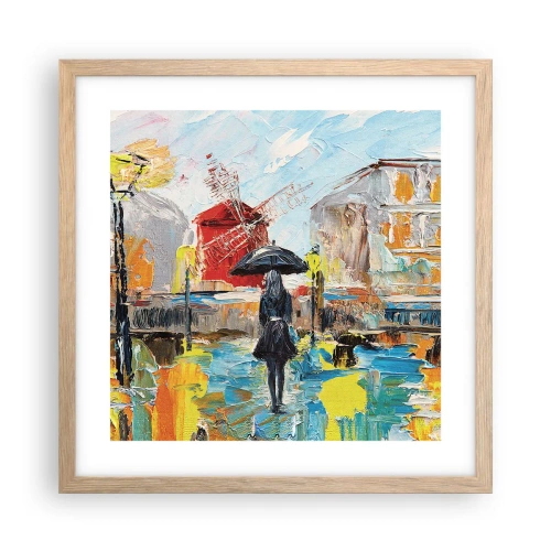 Plagát v ráme zo svetlého duba - Parížske legendy - 40x40 cm