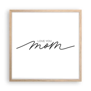 Plagát v ráme zo svetlého duba - Veľké dojatie - 50x50 cm