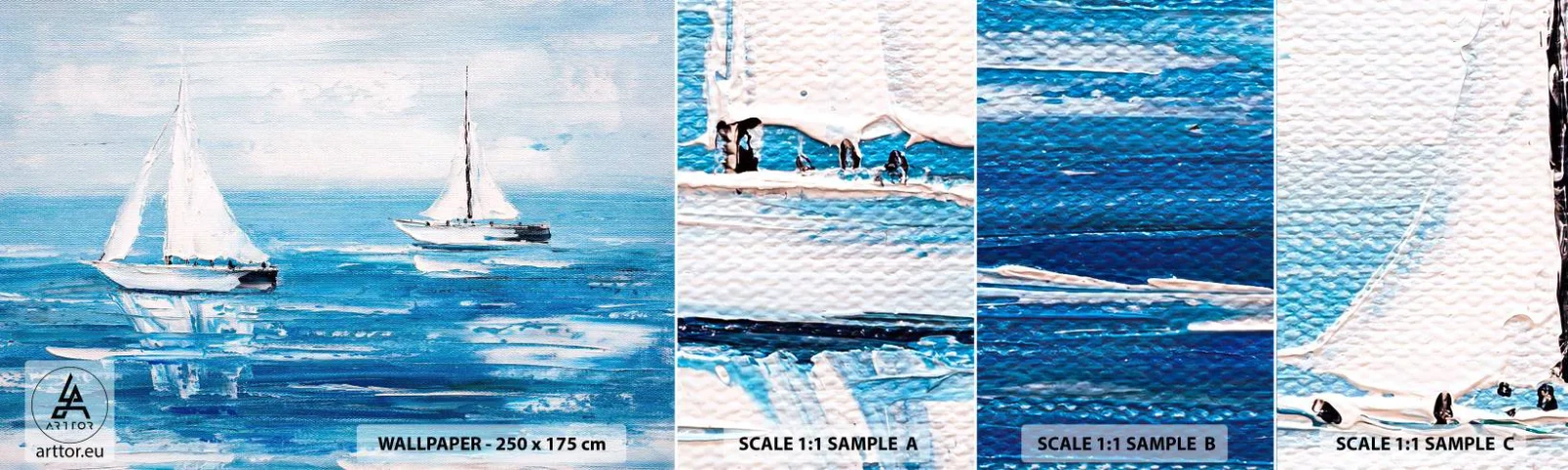 Vzorka Fototapeta Standard Eco - S priateľom po boku - Krajina, Plachetnice, Námorná - 100x30 cm