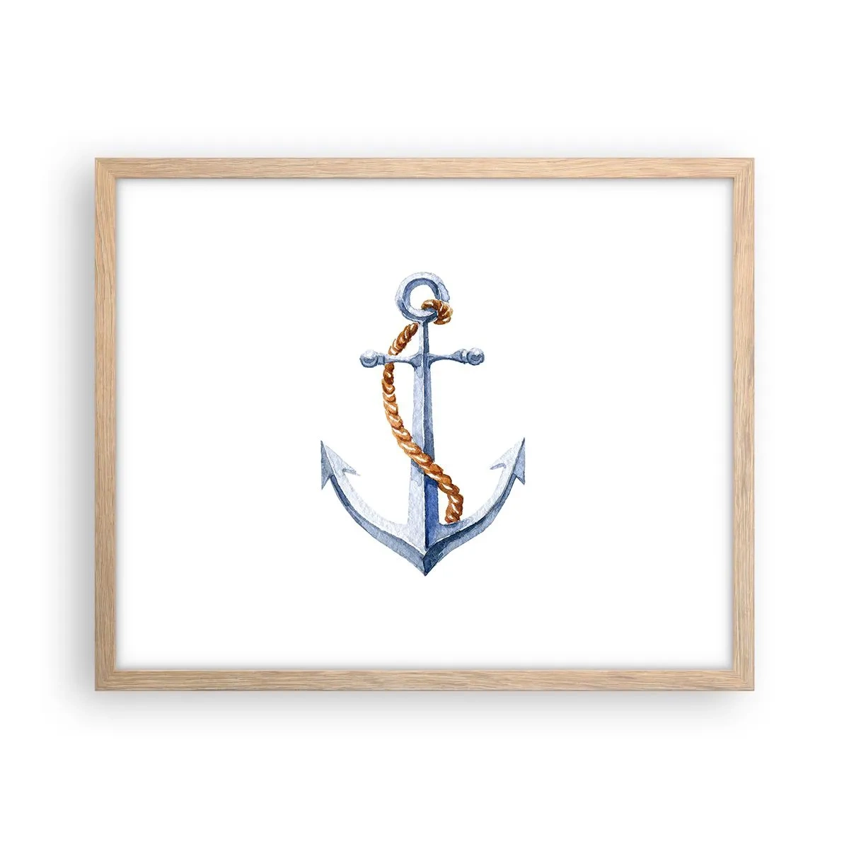Plagát v ráme zo svetlého duba - Ahoj, dobrodružstvo! - 50x40 cm