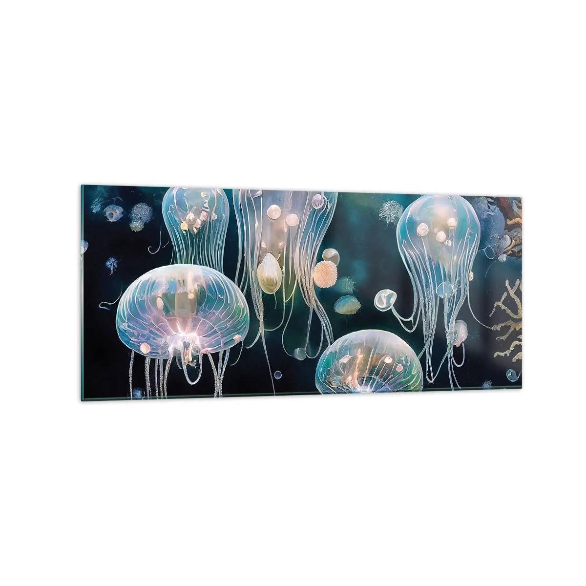 Obraz na skle - Podvodný ples - 120x50 cm
