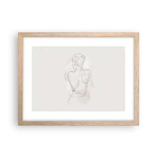 Plagát v ráme zo svetlého duba - Ako citlivý nástroj - 40x30 cm