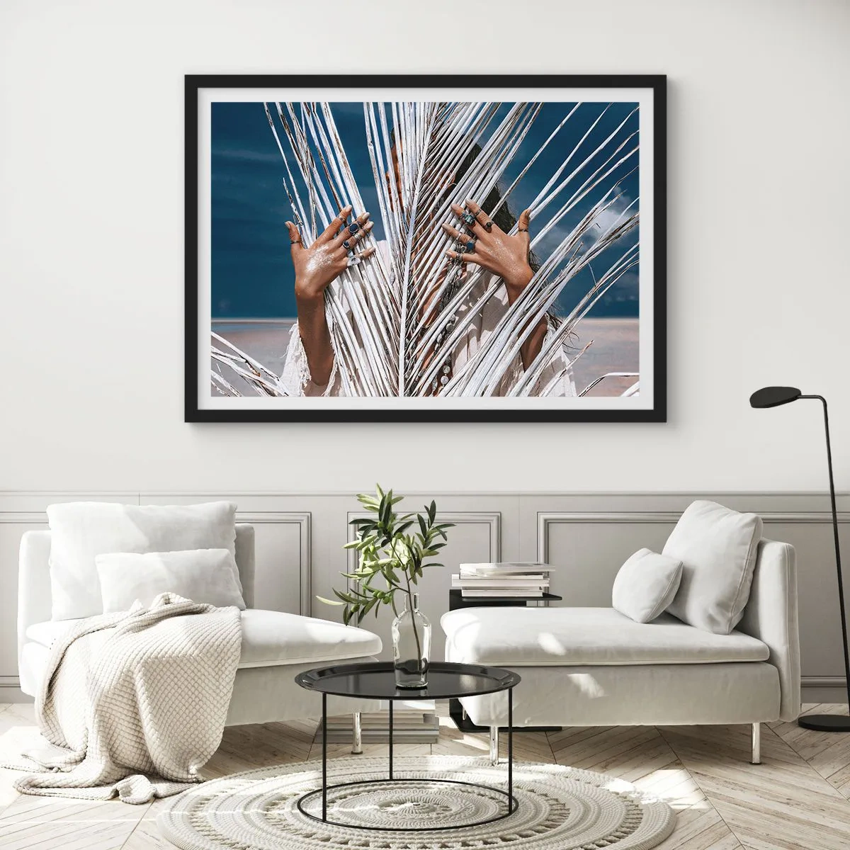 Plagát v čiernom ráme - Šamanové dievča? - 100x70 cm